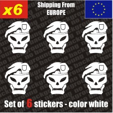 Set of 6 - CALL of DUTY Black OPS Logo Vinyl Sticker Aufkleber Die-Cut Car   252213196106